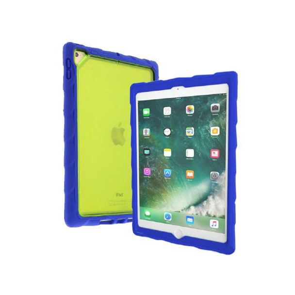 Gumdrop DropTech Clear Rugged iPad 9.7 BLUE/LIME Case - Designed for: New iPad 9.7&quot; 2018/2017 (Models: A1822, A1823, iPad 5th GEN, iPad 6th Gen 2018)