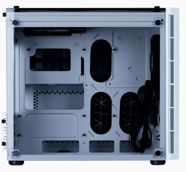 CORSAIR Crystal Series 280X Tempered Glass Micro ATX PC Case, White