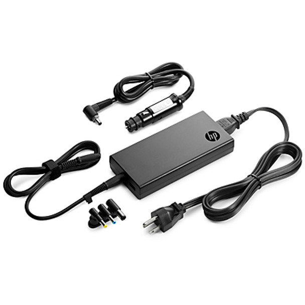 HP 90W Slim Combo w/USB Adapter + Auto/truck cigarette lighter cable.
