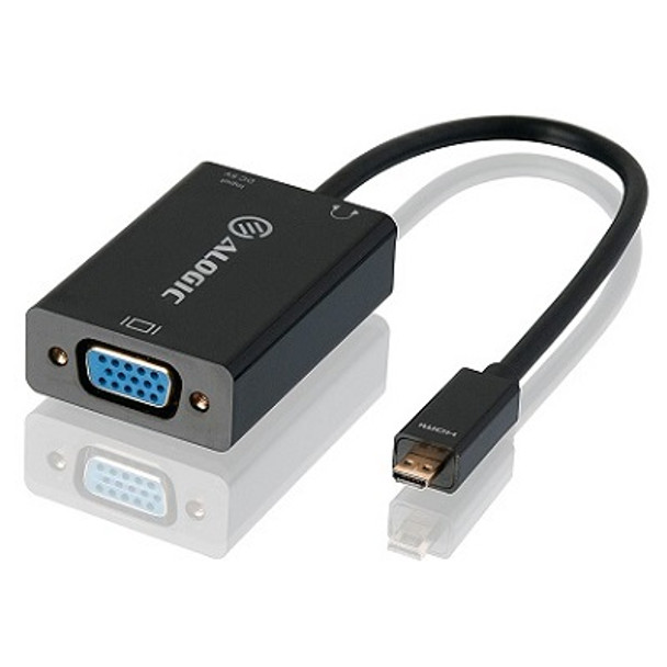 ALOGIC 15cm Micro HDMI to VGA Adapter With 3.5mm Audio - Male to Female (Full HD -1920 X 1080)