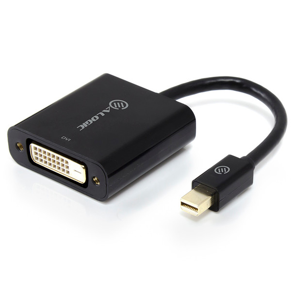 ALOGIC Elements 20cm Mini DisplayPort to DVI Adapter  Male to Female  Black