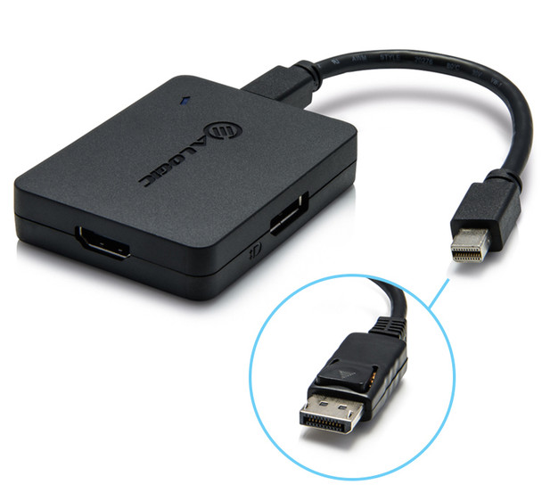 ALOGIC SmartConnect Mini DisplayPort/DisplayPort 1.2 to DisplayPort HDMI & VGA MultiDisplay Splitter MST Hub