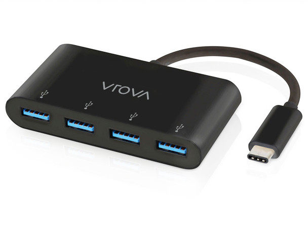 VROVA USB -C SuperSpeed 4 Port USB Type A Hub