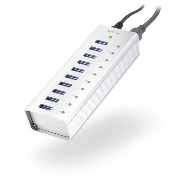 Alogic 10 Port USB Hub with Charging - Aluminium Unibody with Power - VROVA PLUS SerieS
