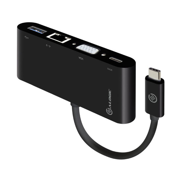 USB-C MultiPort Adapter VGA/USB 3.0/Gigabit Ethernet/USB-C
