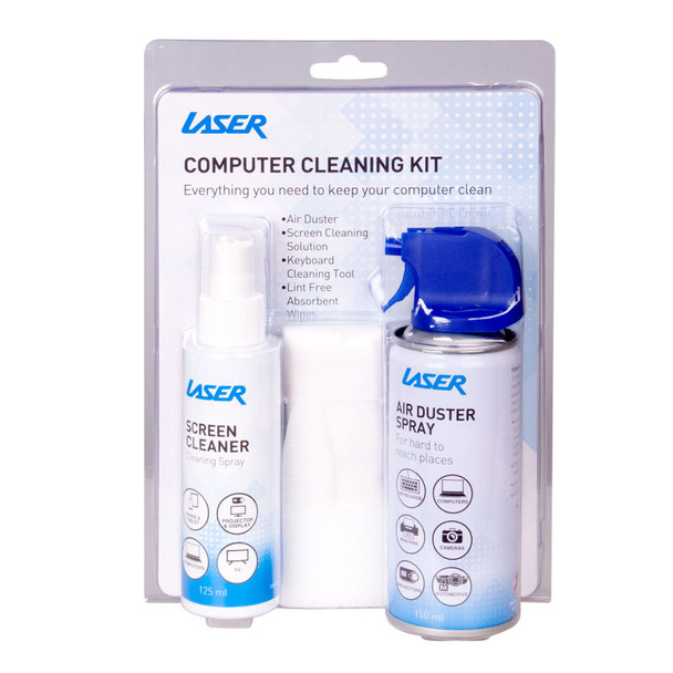 Clean Range Kit 125ML Spray 150ML Air Duster 10 Absorbent Wipes Keyboard Cleaning Tool