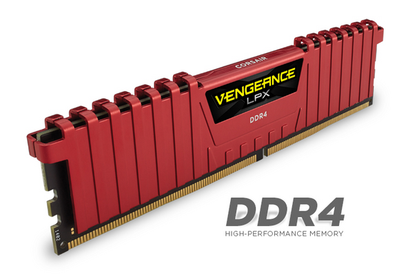 CORSAIR Vengeance LPX 8GB (1x8GB) DDR4 DRAM DIMM 2666MHz Unbuffered 16-18-18-35 Red Heat spreader 1.2V XMP 2.0