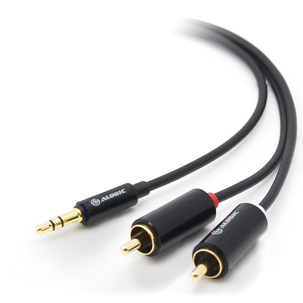 ALOGIC Premium 3m 3.5mm Stereo Audio to 2 X RCA Stereo Male Cable  (1) Male to (2) Male