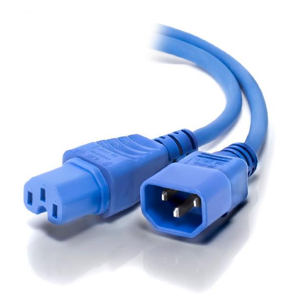 ALOGIC 1.5m IEC C14 to IEC C15 High Temperature - Male to Female - Blue