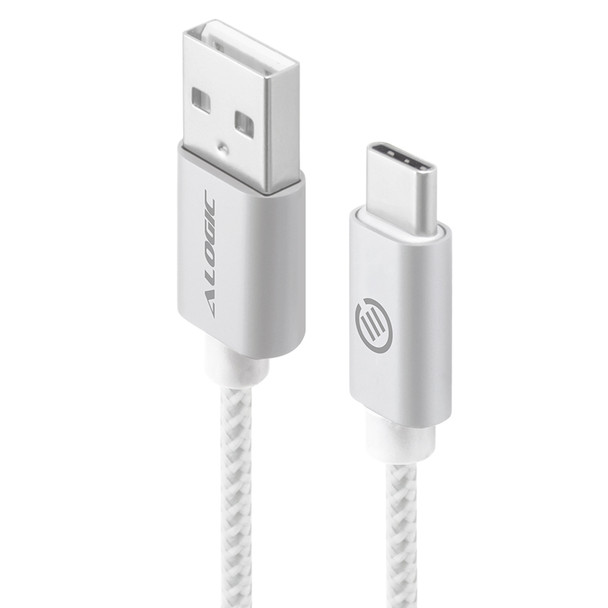 ALOGIC 1m USB 2.0 USB-A (Male) to USB-C (Male) - Prime Series - SILVER