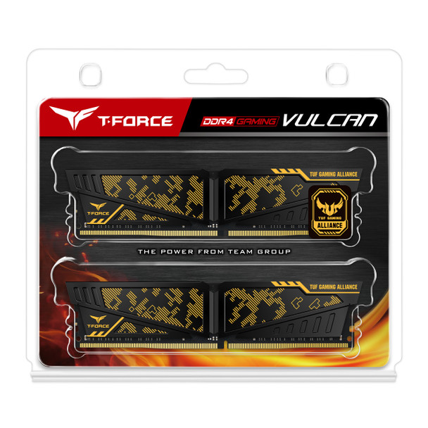 TUF Gaming Alliance 32GB (2 x 16GB) DDR4 3000Mhz DIMM, Yellow Heatspreader