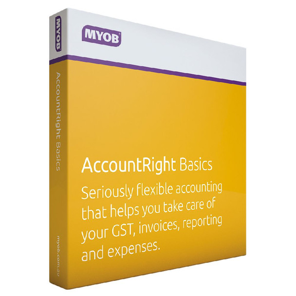 MYOB Account Right Basics for Windows Based PC Only - 12 months Subscription