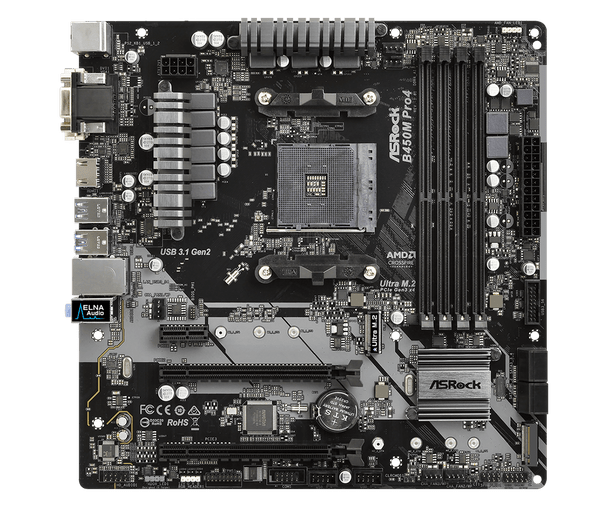 ASROCK motherboard,CPU:AMD AM4 Socket;Chipset:AMD Promontory B450;Memory:Dual Channel DDR4 Memory Technology