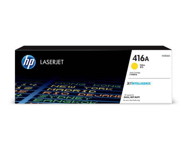 HP 416A (W2042A) Standard Yield Yellow Toner Cartridge for LaserJet M454/M455/M479/M480 Genuine
