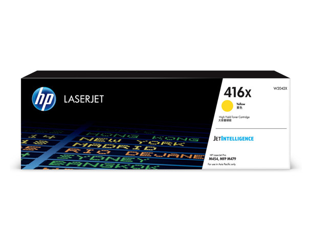 HP 416X (W2042X) High Yield Yellow Toner Cartridge for LaserJet M454/M455/M479/M480 Genuine