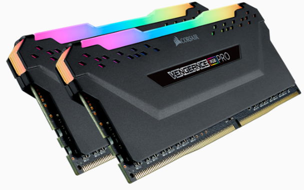 Corsair Vengeance RGB PRO DDR4, 3000MHz 32GB 2 x 288 DIMM, Unbuffered, 15-17-17-35, black Heat spreader,RGB LED, 1.35V, XMP 2.0
