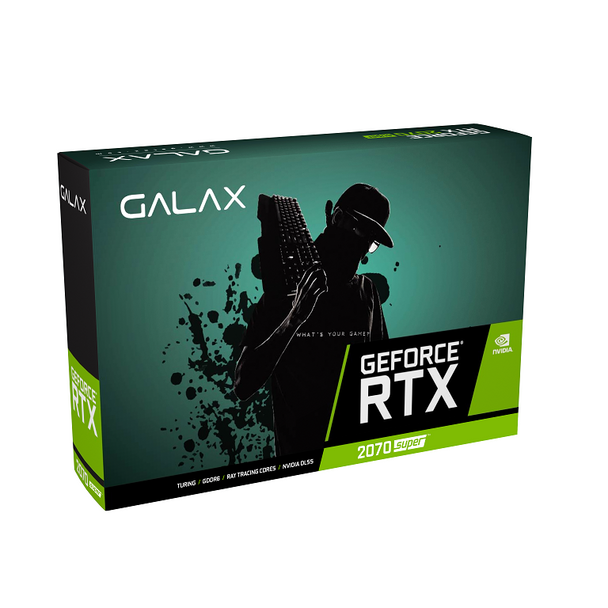 NVIDIA GeForce RTX 2070 Super (1-Click OC); 8GB GDDR6; 256-bit; PCI-E 3.0; DisplayPort 1.4, HDMI 2.0b, Dual-Link DVI-D; x2 90mm fans; 550W