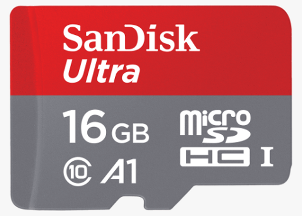 SanDisk Ultra microSDHC, SQUAR 16GB, C10, A1, UHS-1, 98MB/s R, 4x6, 10Y