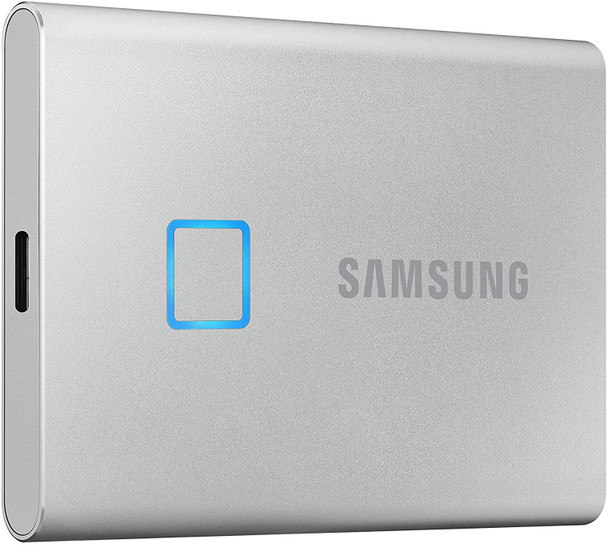 SAMSUNG Portable SSD T7 Touch 2TB SILVER, Fingerprint unlock