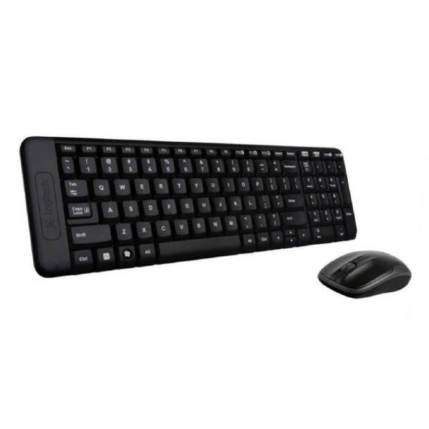 Logitech Wireless Keyboard & Mouse Combo, MK220, Black, USB Receiver, ) - International Edition with English Packaging 1 Year Warranty