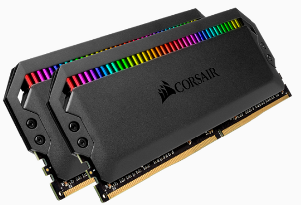CORSAIR DOMINATOR PLATINUM RGB DDR4, 3200MHz 32GB 2x16GB DIMM, Unbuffered, 16-18-18-36, XMP 2.0, Black Heatspreader, RGB LED, 1.35V