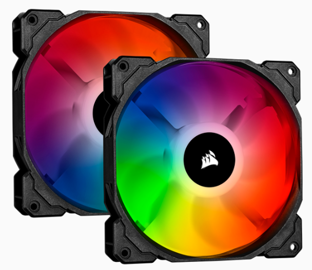 CORSAIR iCUE SP140 RGB PRO Performance 140mm Dual Fan Kit with Lighting Node CORE