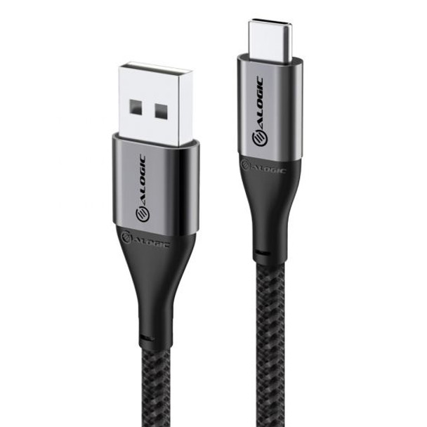 ALOGIC Super Ultra USB 2.0 USB-C to USB-A Cable - 3m  3A/480Mbps  Space Grey  - MOQ:3