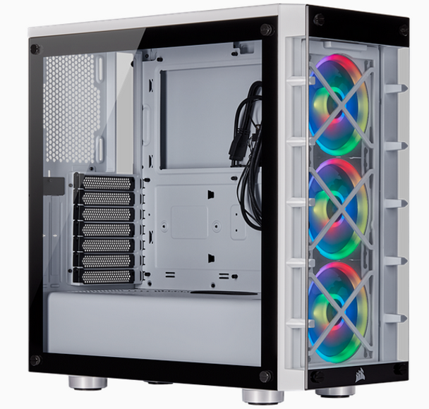 CORSAIR iCUE 465X RGB Mid-Tower ATX Smart Case, White