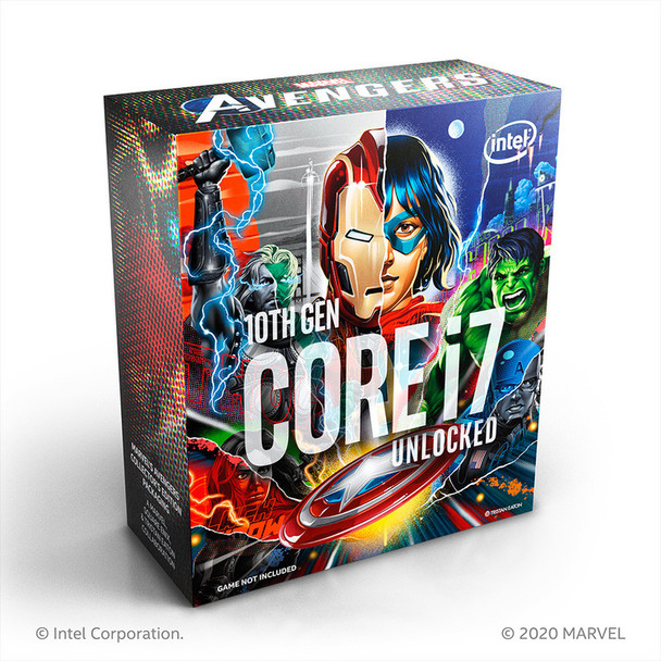 Avengers Packaging, Boxed Intel Core i7-10700K Processor (16M Cache, up to 5.00 GHz) FC-LGA14A