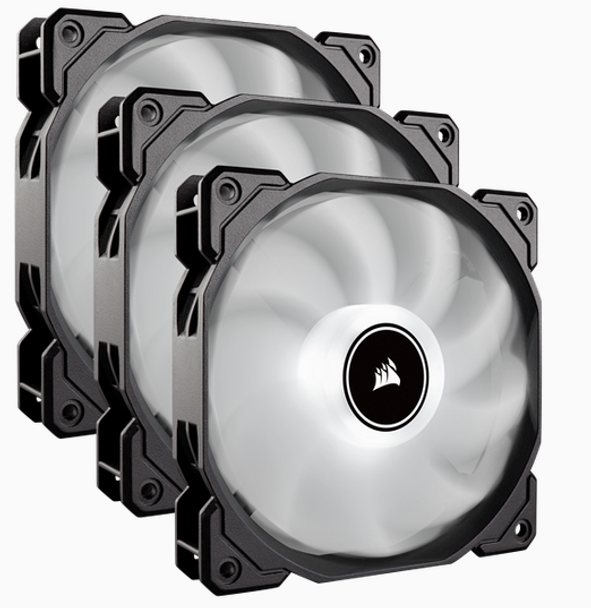 CORSAIR AF120 LED Low Noise Cooling Fan, Triple Pack - White