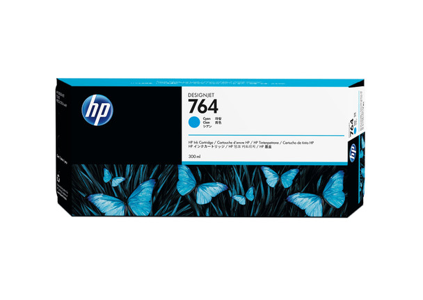 HP 764 300-ml Cyan DesignJet Ink Cartridge
