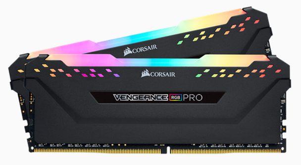 CORSAIR Vengeance RGB PRO DDR4, 3600MHz 16GB 2 x 288 DIMM, Unbuffered, 18-19-19-39, Heat spreader, RGB LED, 1.35V, XMP 2.0