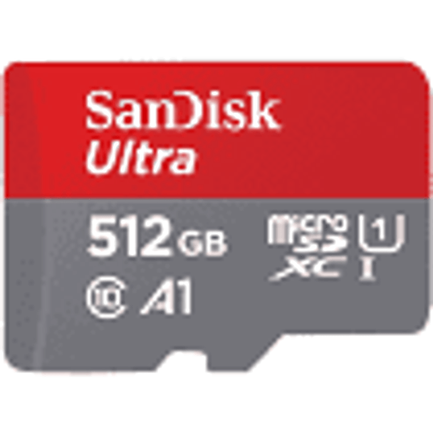 SanDisk Ultra microSDXC, SQUA4 512GB, A1, C10, U1, UHS-I, 120MB/s R, 4x6,  10Y