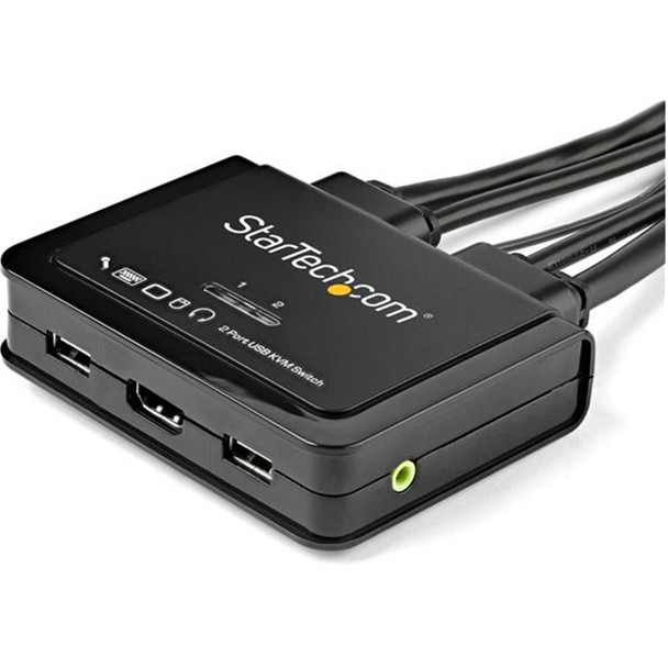 Startech.com 2 Port USB HDMI 4k 60hz Cable KVM Switch W/ Audio