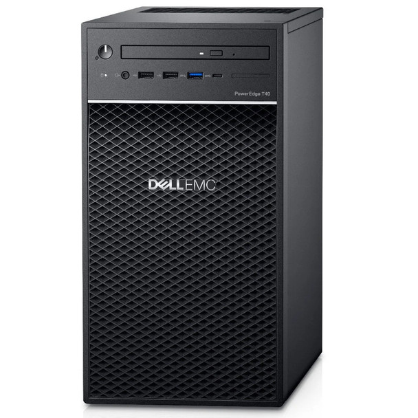 Dell PowerEdge T40 Tower Server, E-2224g(1/1), 8gb(1/4), 1tb Nhp Sata 3.5"(1/3), 300w(1/1), 1y Parts Only