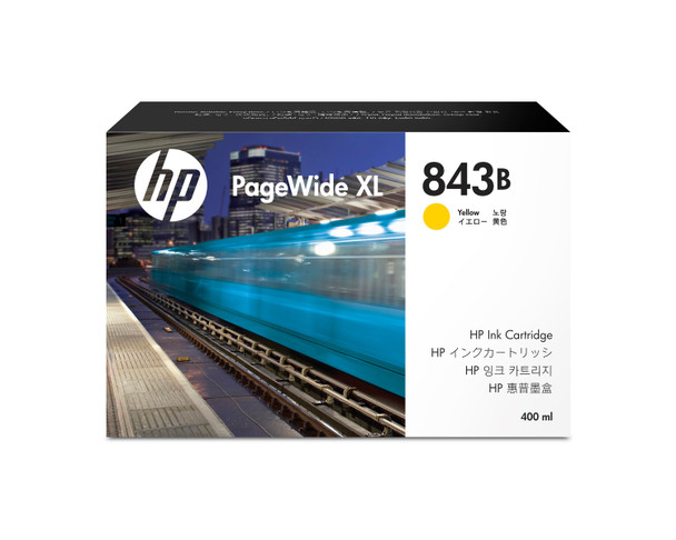 HP 843B 400-ml Yellow PageWide XL Ink Cartridge for PageWide XL 5x00/4x00 - PageWide XL 5000/4000/5100