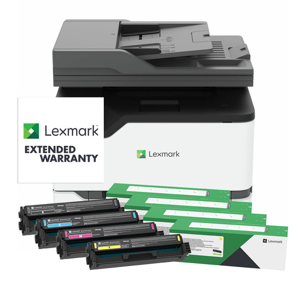 BUNDLE Lexmark CX431adw 24ppm A4 Wireless Colour Multifunction Laser Printer + Standard Yield Black & Colour Toners + 2-Years Total (1+1) Onsite Service (40N9575-BUN1)