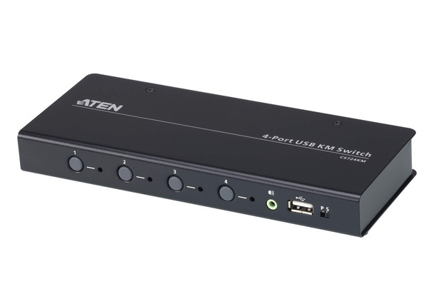 Aten 4 Port USB Boundless KM Switch, can move cursor across the display border to the next to move keyboard and mouse operations onto the next compute