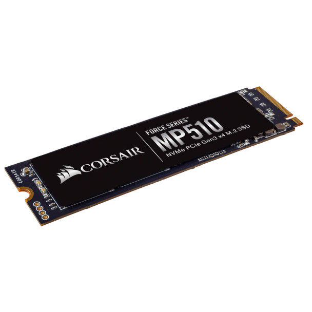 Corsair Force MP510 series NVMe PCIe M.2 SSD 480GB; Up to 3,480MB/s Sequential Read, Up to 2,000MB/s Sequential Write