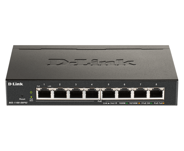 D-Link 8-Port Gigabit PoE Smart Managed Switch