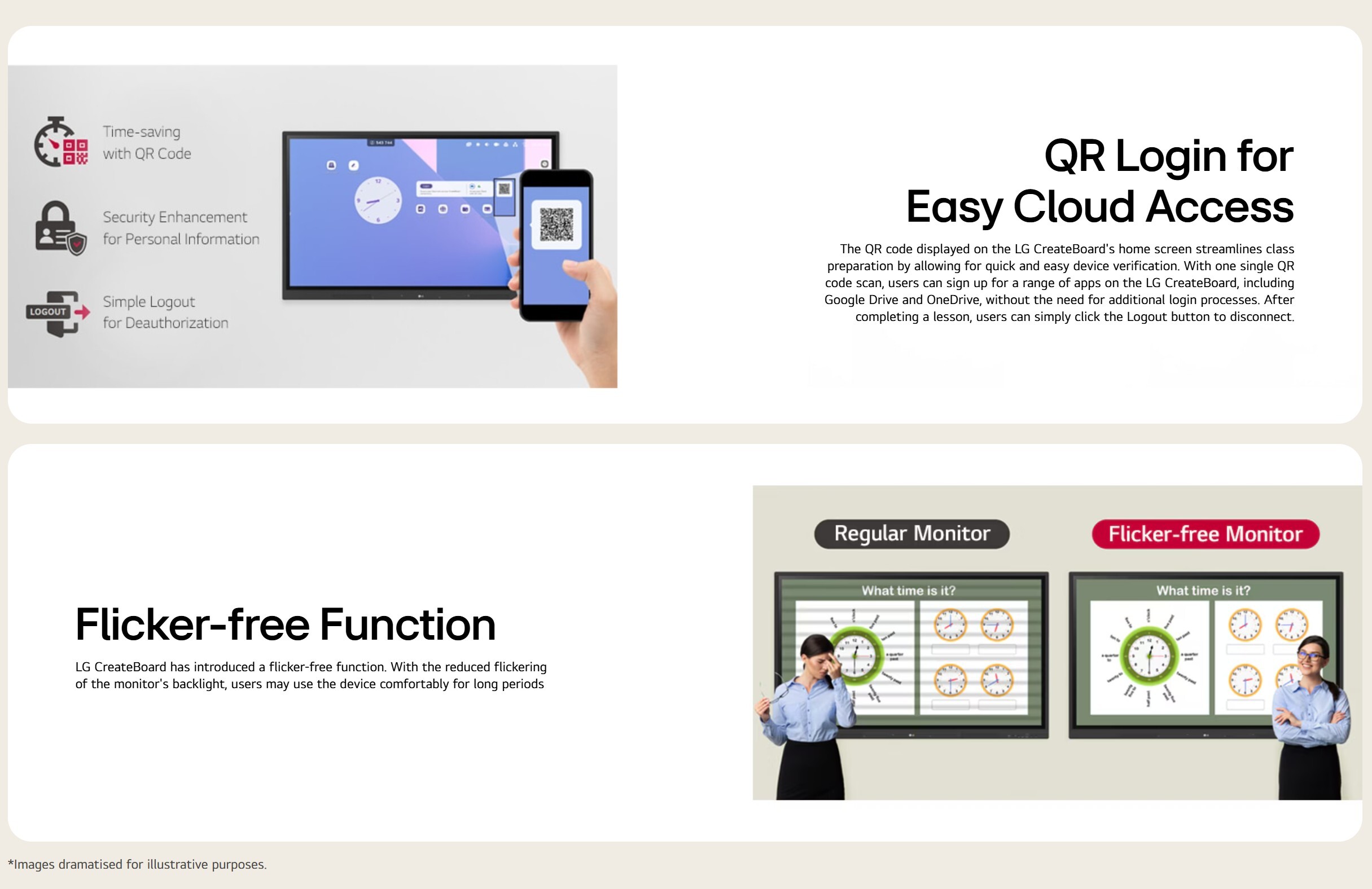QR Login for Easy Cloud Access / Flicker-free Function