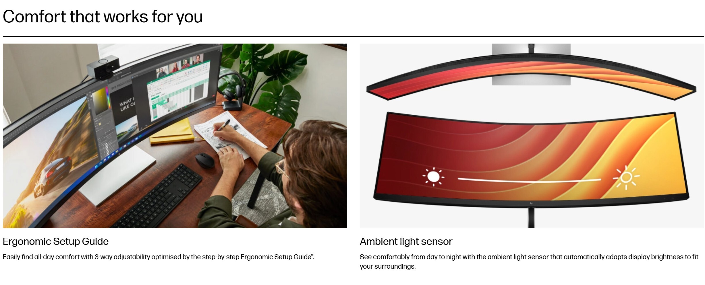 HP E45c G5 44.5" Curved Monitor
