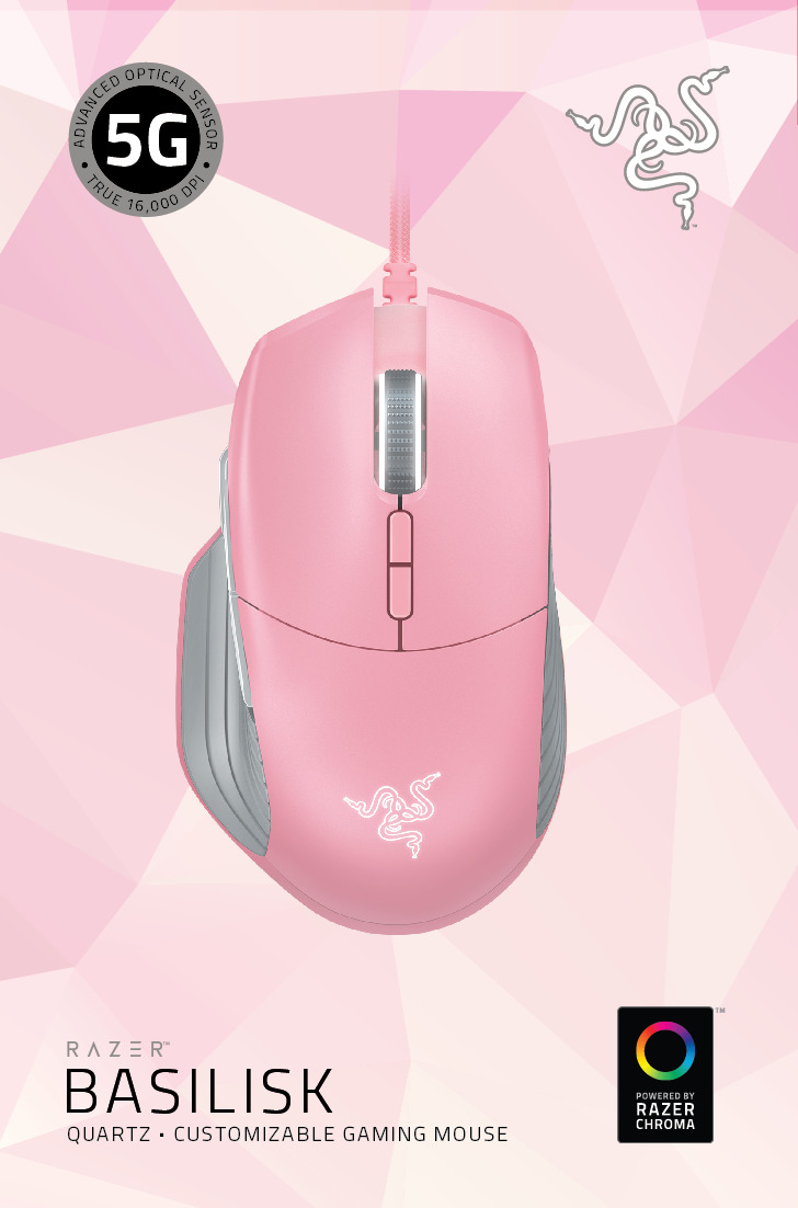 razer basilisk pink mouse