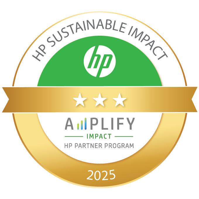 HP Amplify Impact 3 Star Sustainability Badge