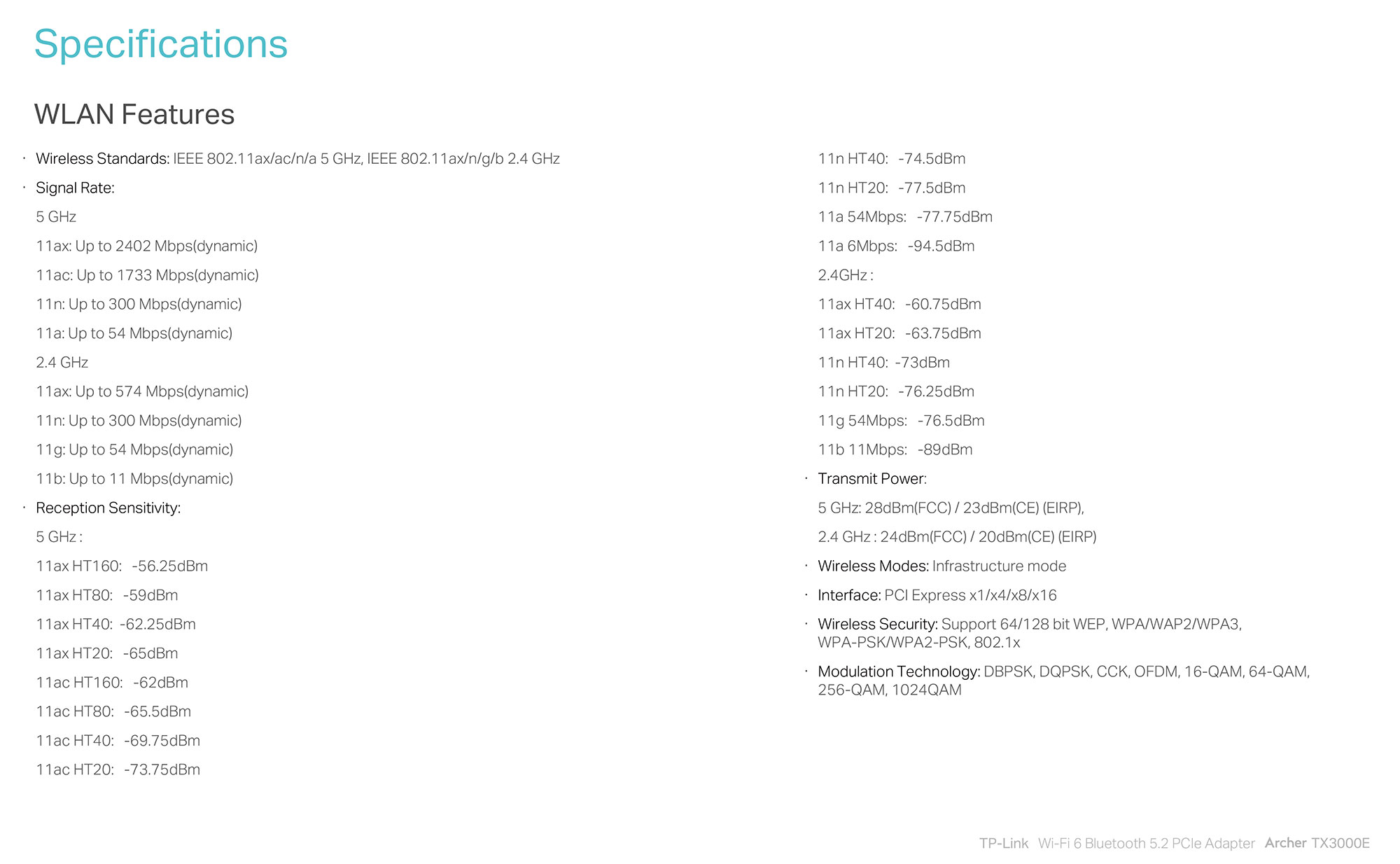 TP-Link Archer TX3000E