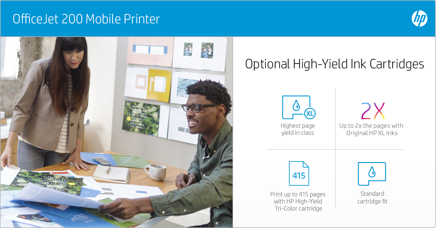 HP OfficeJet 200 Mobile - Optional high yield cartridges