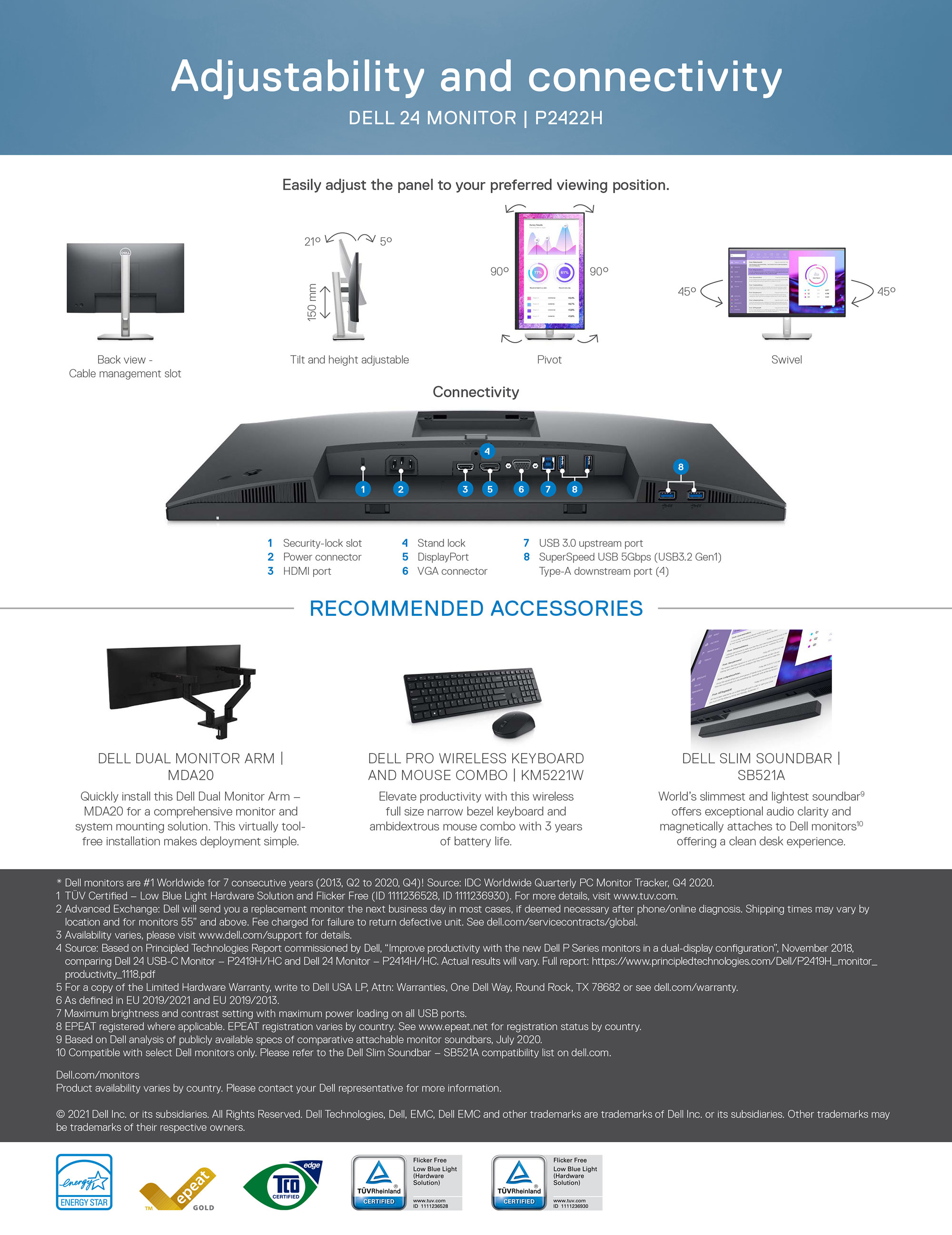 Dell P2422h Monitor