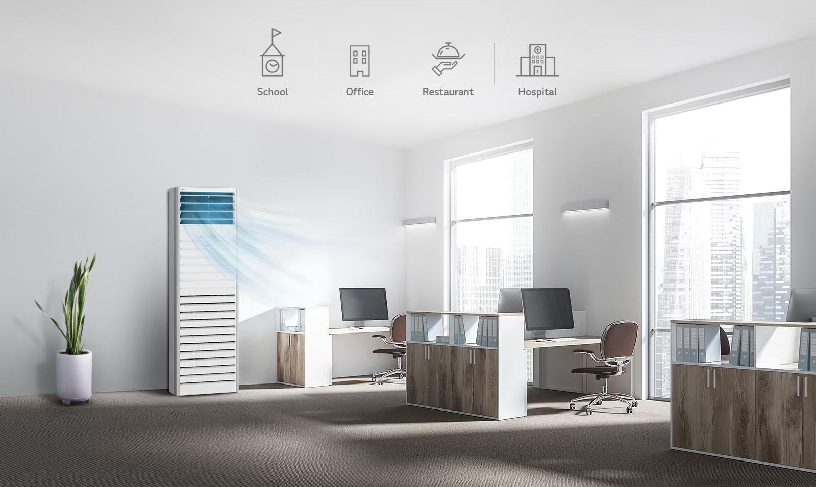 LG Commercial Air Purifier - School, Office, Restaurant & Hospital