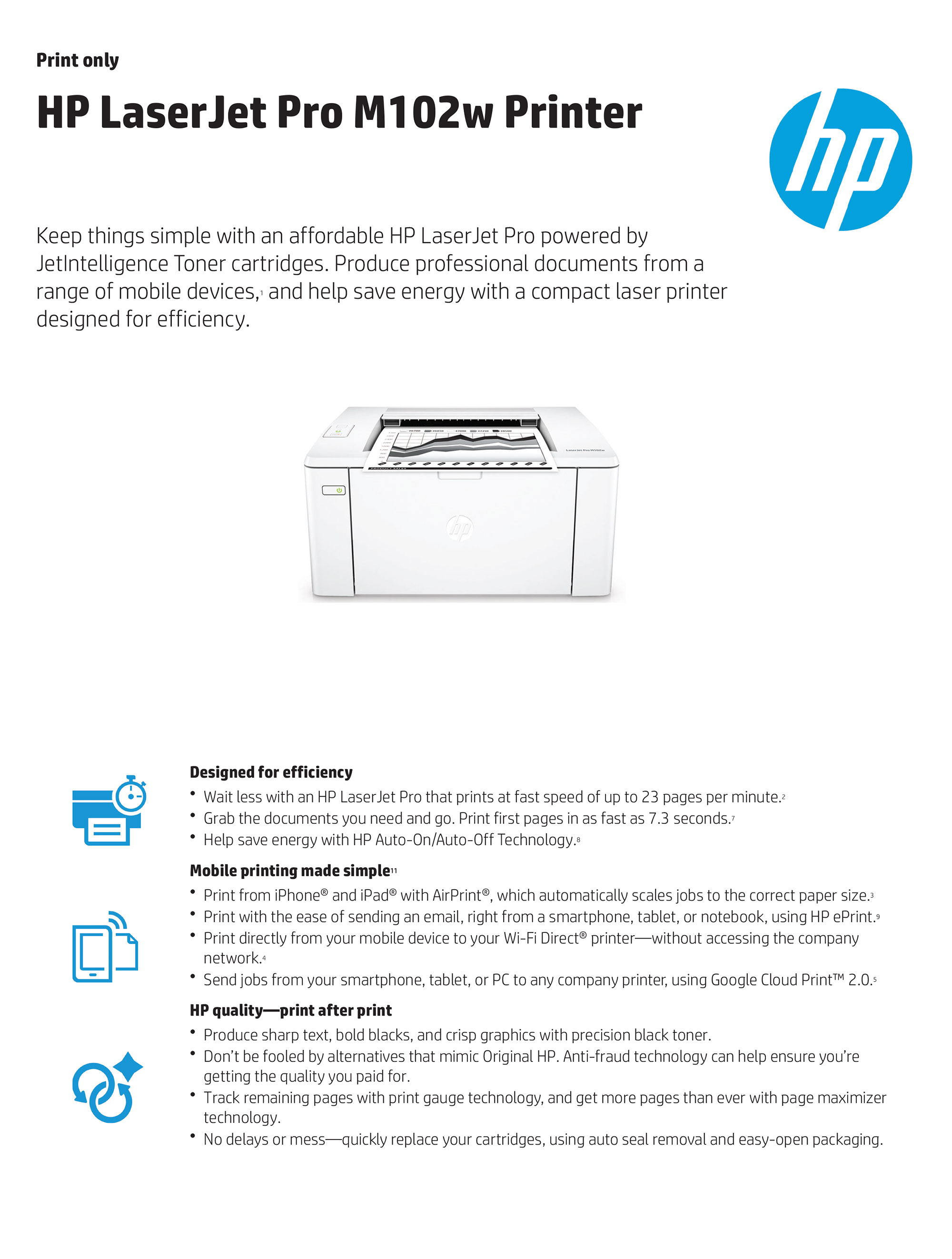 HP LaserJet M102w