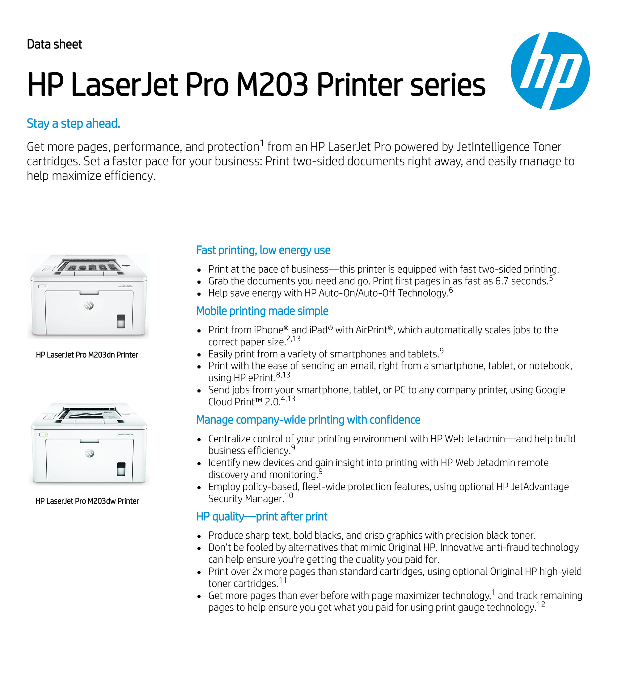 HP M203 Printer Series